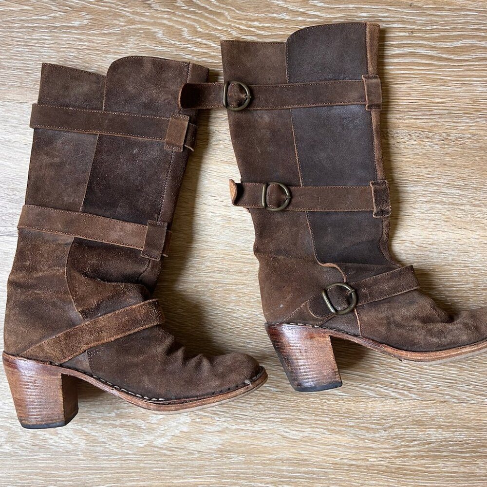 Fiorentini + Baker brown suede boots